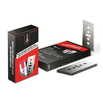 Veltec Double Edge Replacement Blades for VC800 with Square Ends, 0.009” Thickness, 0.47” Height, 1.53” Length (Pack of 10)