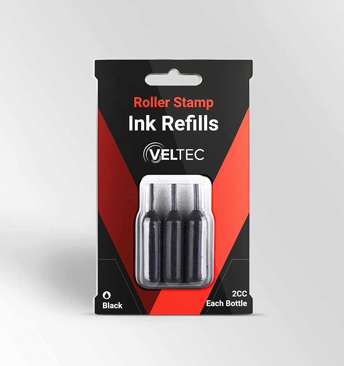 Veltec Roller Stamp Refill Ink for Identity Protection Stamps (3 Pack)