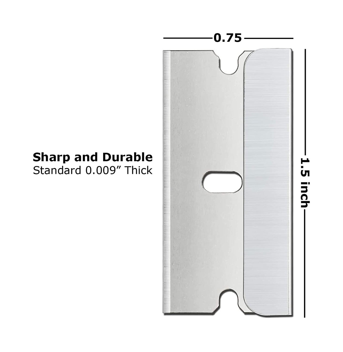 Rectangle Razor Blade Veltec Standard #9 Single Edge Industrial Razor Blades, Box of 100, Cu